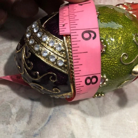 Russian Style Enamel Decorative Egg with Musical box